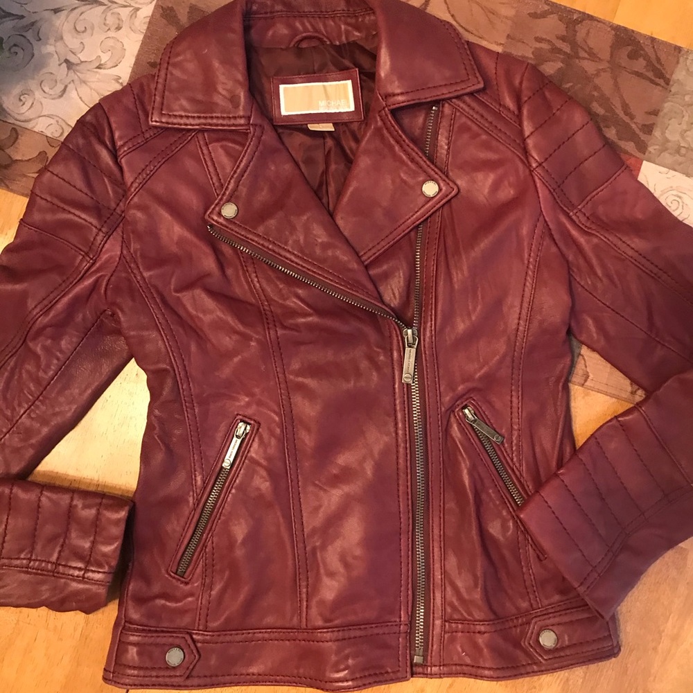 Michael Kors sof leather moto jacket